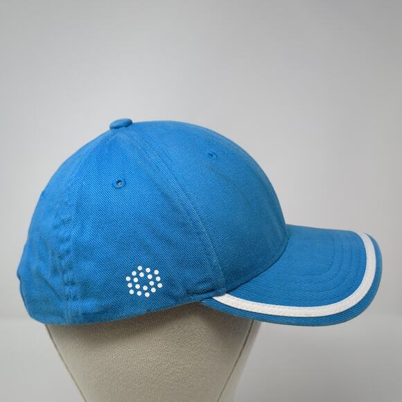 Puma Strapback Baseball Cap Blue One Size Adjustable Vented Holes Cotton 6 Panel - Picture 5 of 10